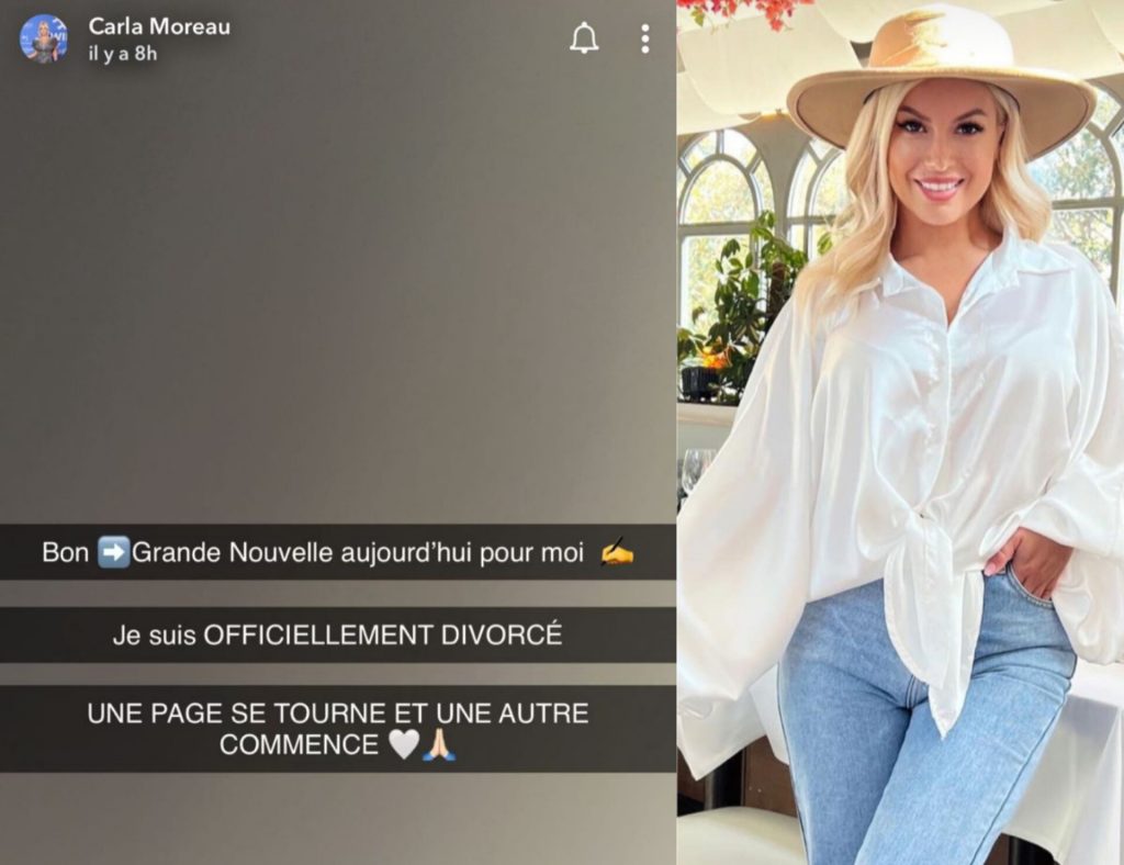 Carla Moreau séparée de Kevin Guedj