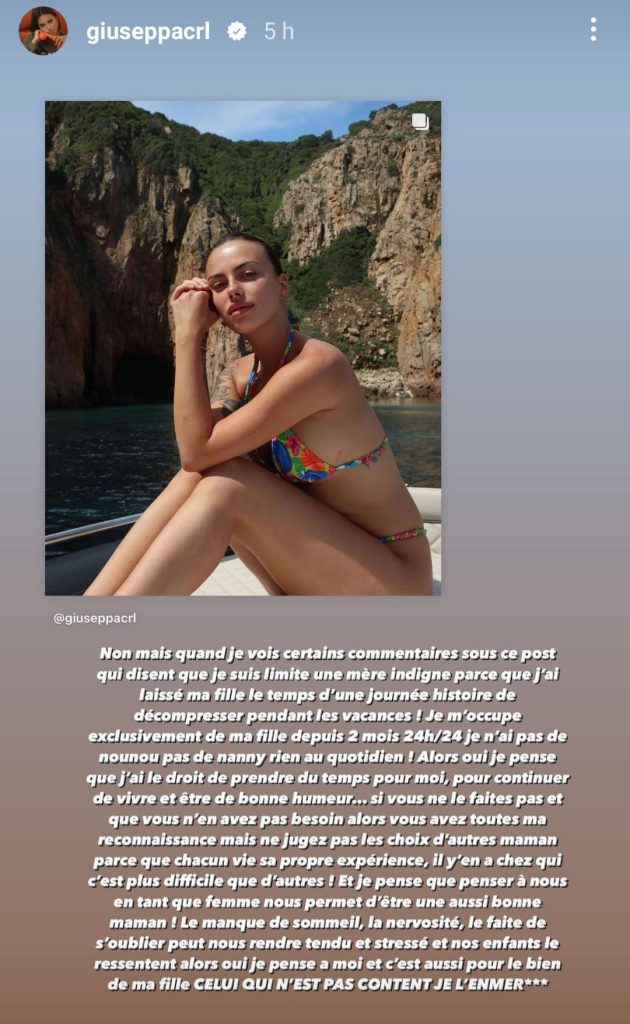 Giuseppa répond aux critiques sur sa manière d'élever sa fille