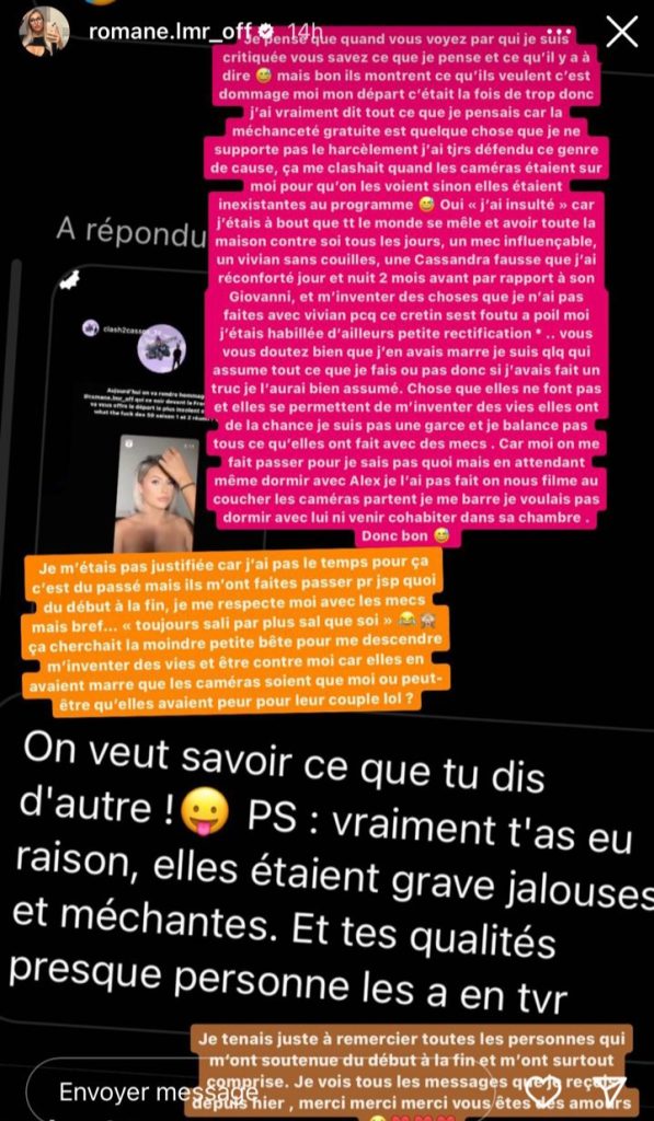 Romane clash les candidats des Cinquante