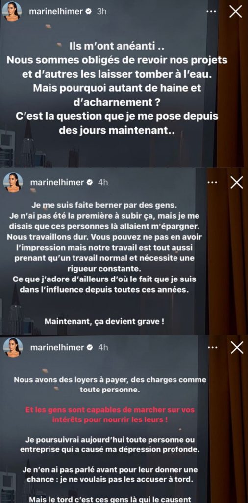 Marine El Himer fait des révélations