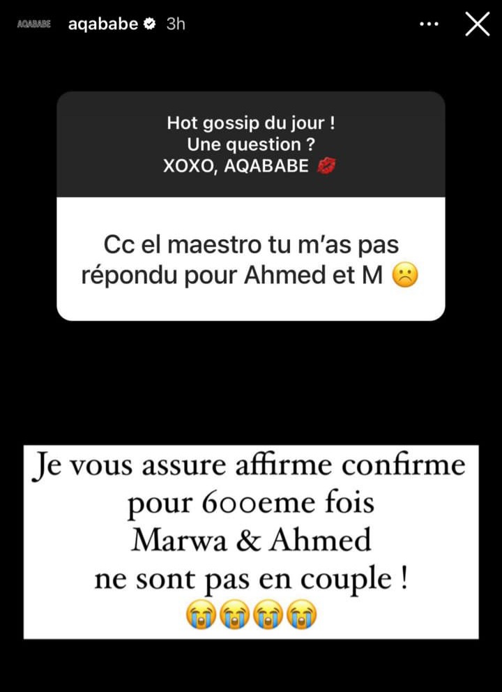 Marwa Merazka en ecouple avec Ahmed Thaï